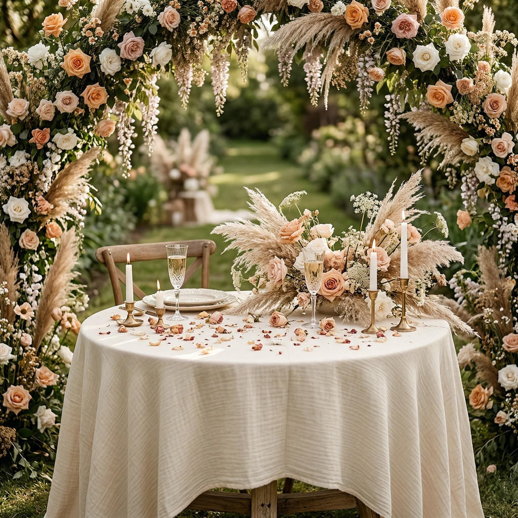 Gauze tablecloth garden dining