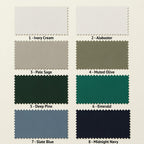 Faux leather color chart — colors 1 to 8