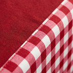 Picnic table with gingham border cloth