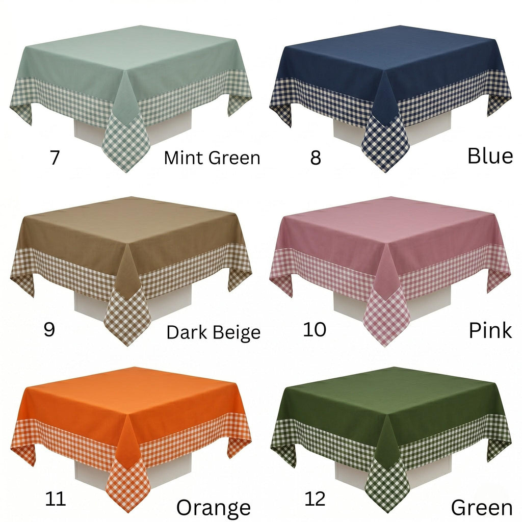 Gingham check border close-up