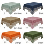 Gingham check border close-up