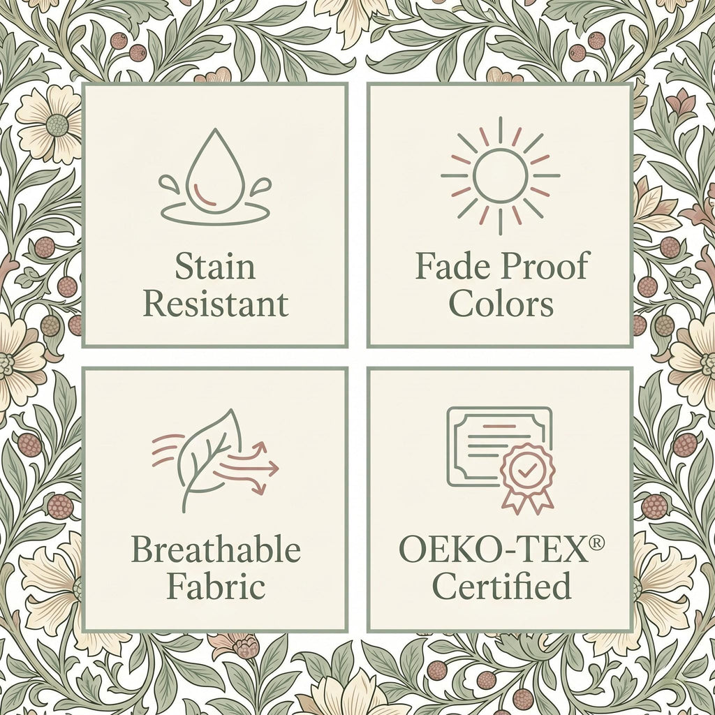 Strawberry Thief botanical print detail