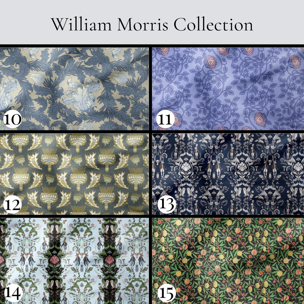 Morris tablecloth table setting