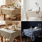 William Morris tablecloth draped