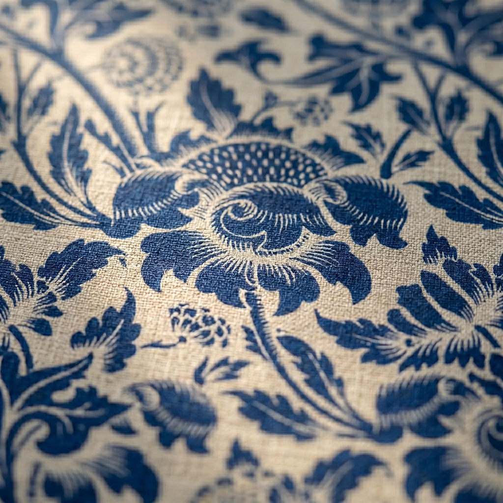 Morris print dining decor