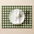 Green gingham placemat set of 4