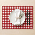 Red gingham placemat set of 4