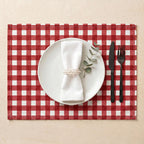 Red gingham placemat set of 4
