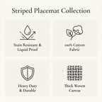 Striped placemat table setting