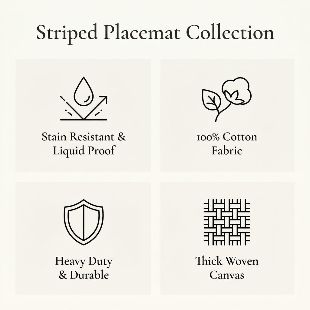 Striped placemat table setting