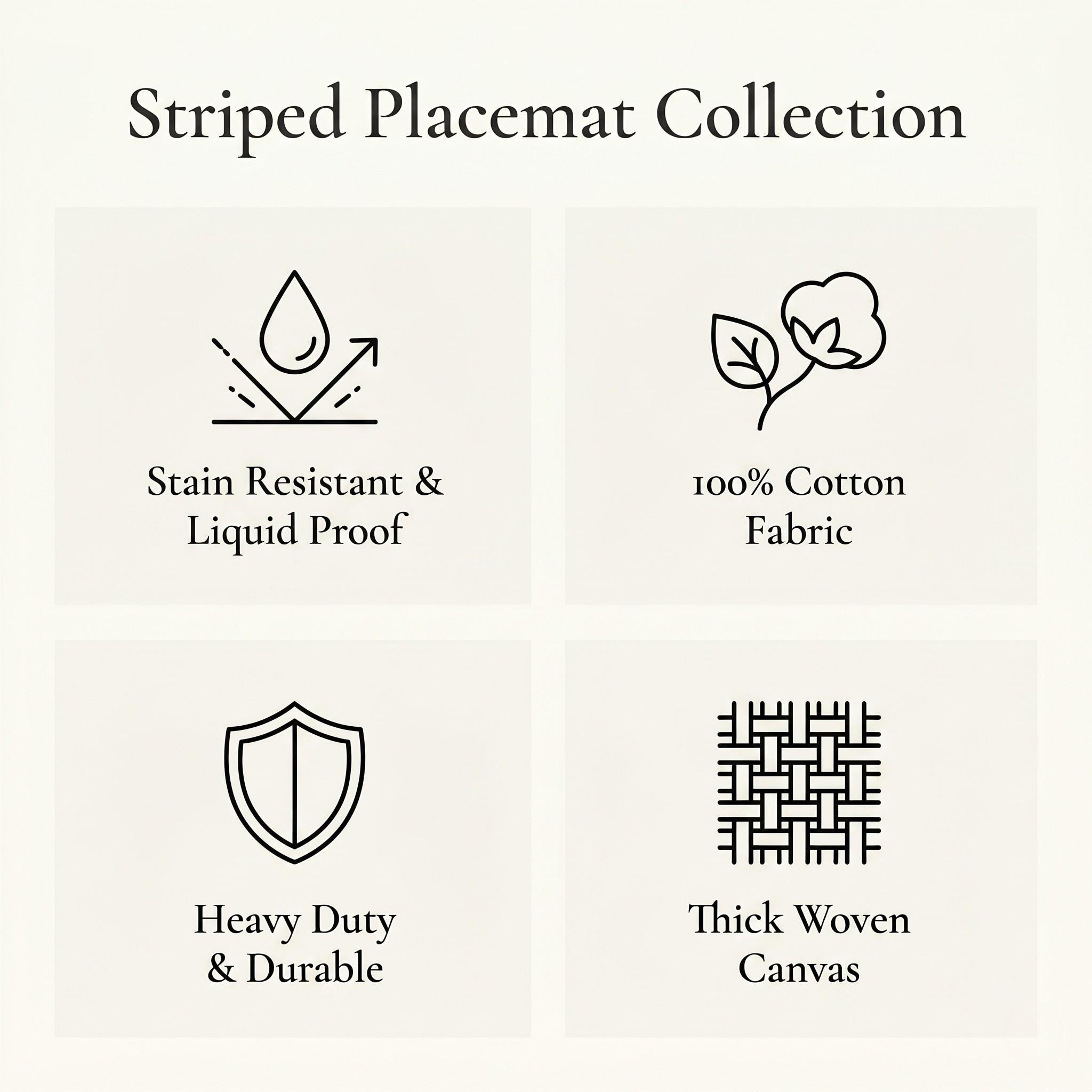Striped placemat table setting