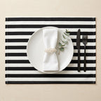 Striped cotton placemat set 12 colors