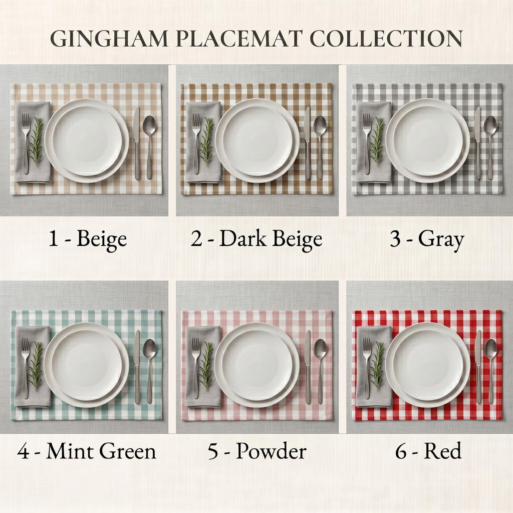 Gingham fabric close-up