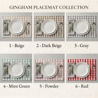 Gingham fabric close-up