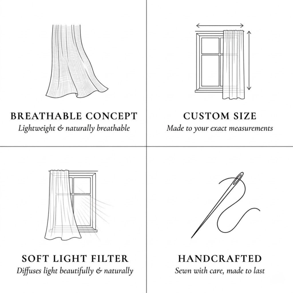 Light filtering tulle panels
