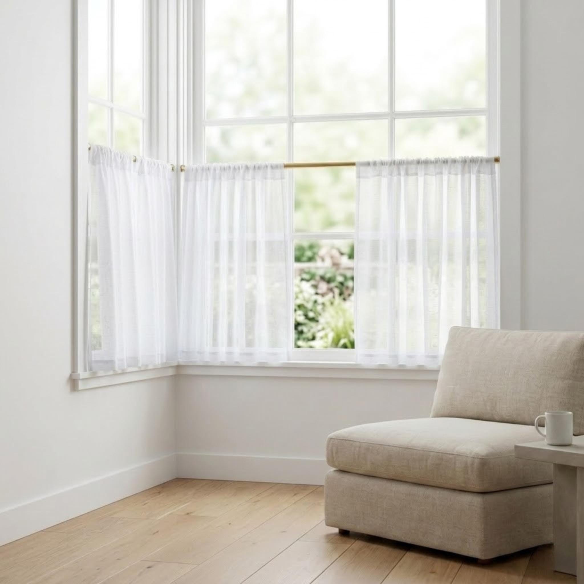 Boho sheer curtain detail