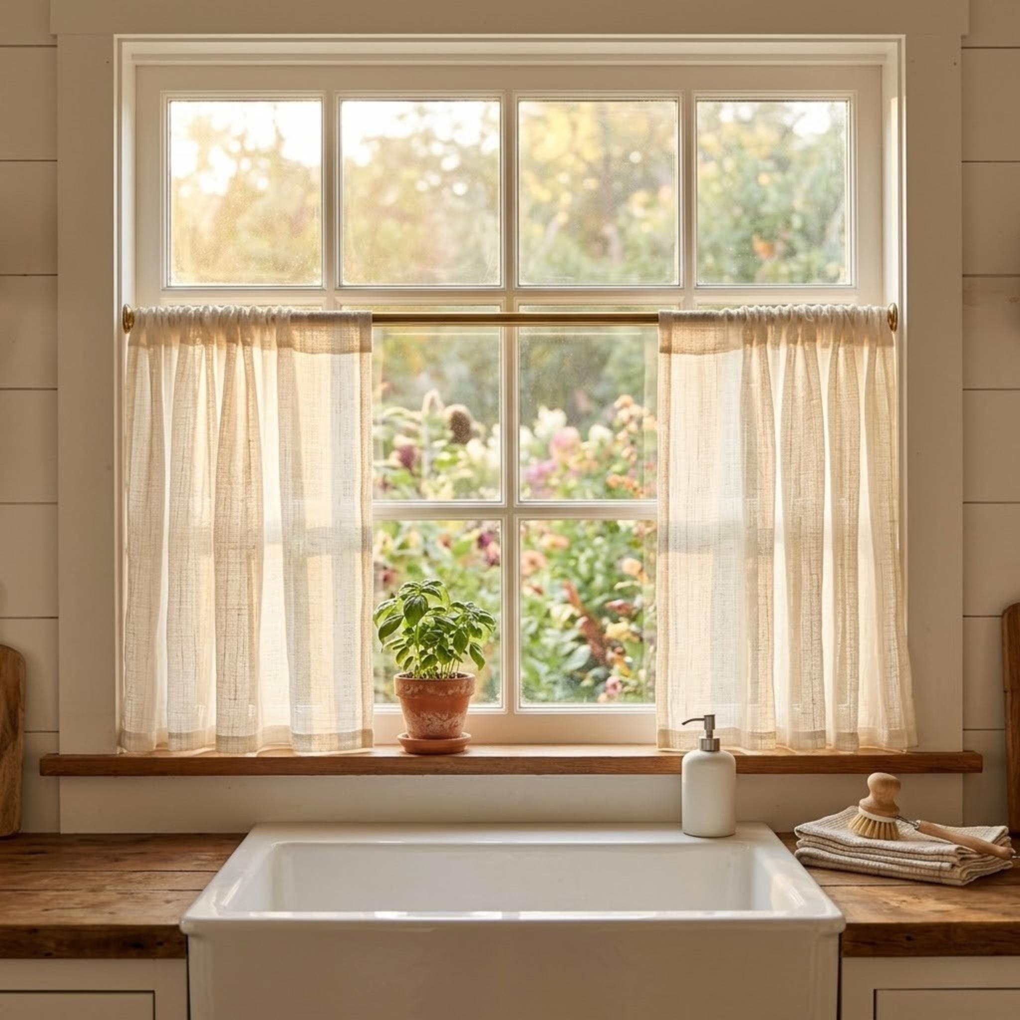 How to measure cafe curtains