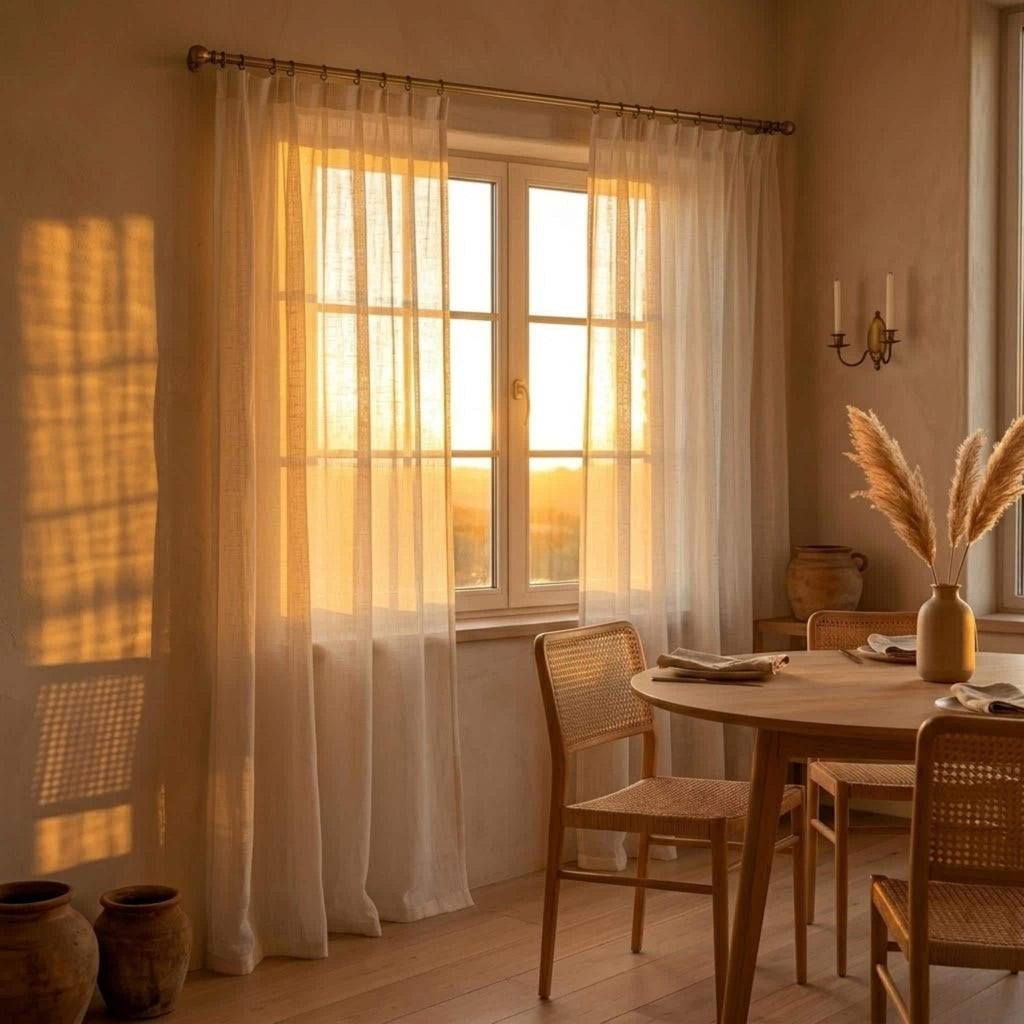Sheer linen fabric texture