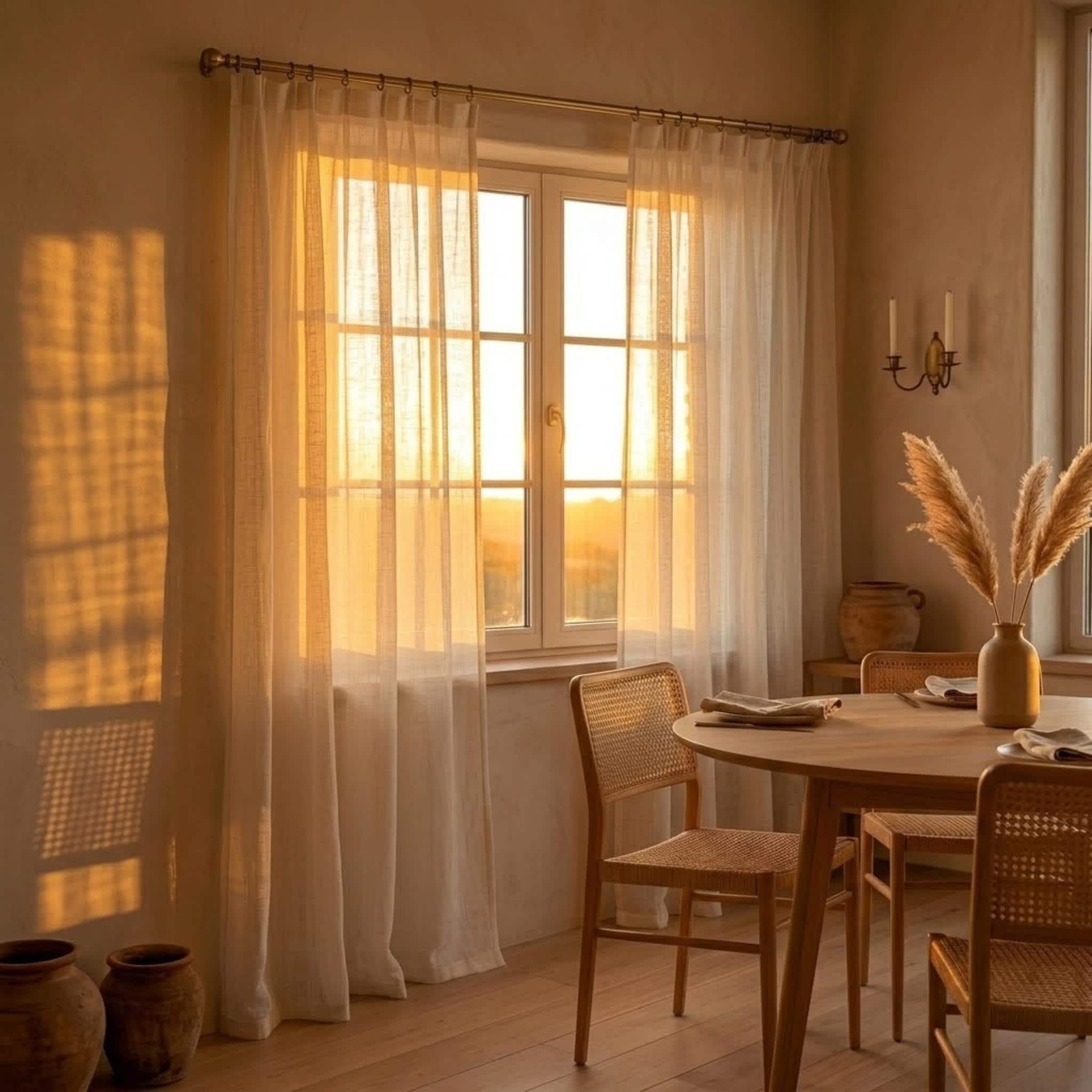 Sheer linen fabric texture