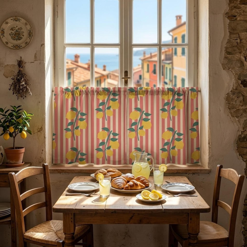 Mediterranean cafe curtain