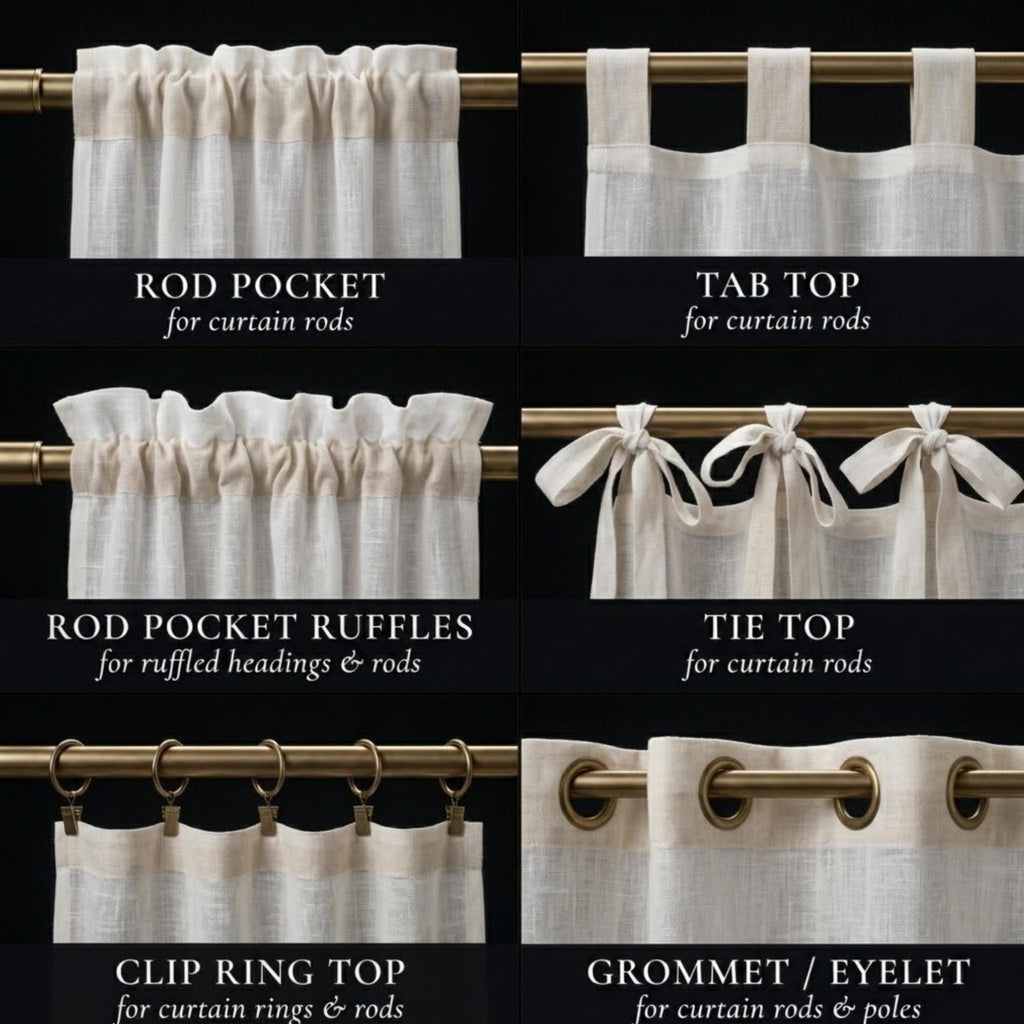 Linen curtain fabric texture