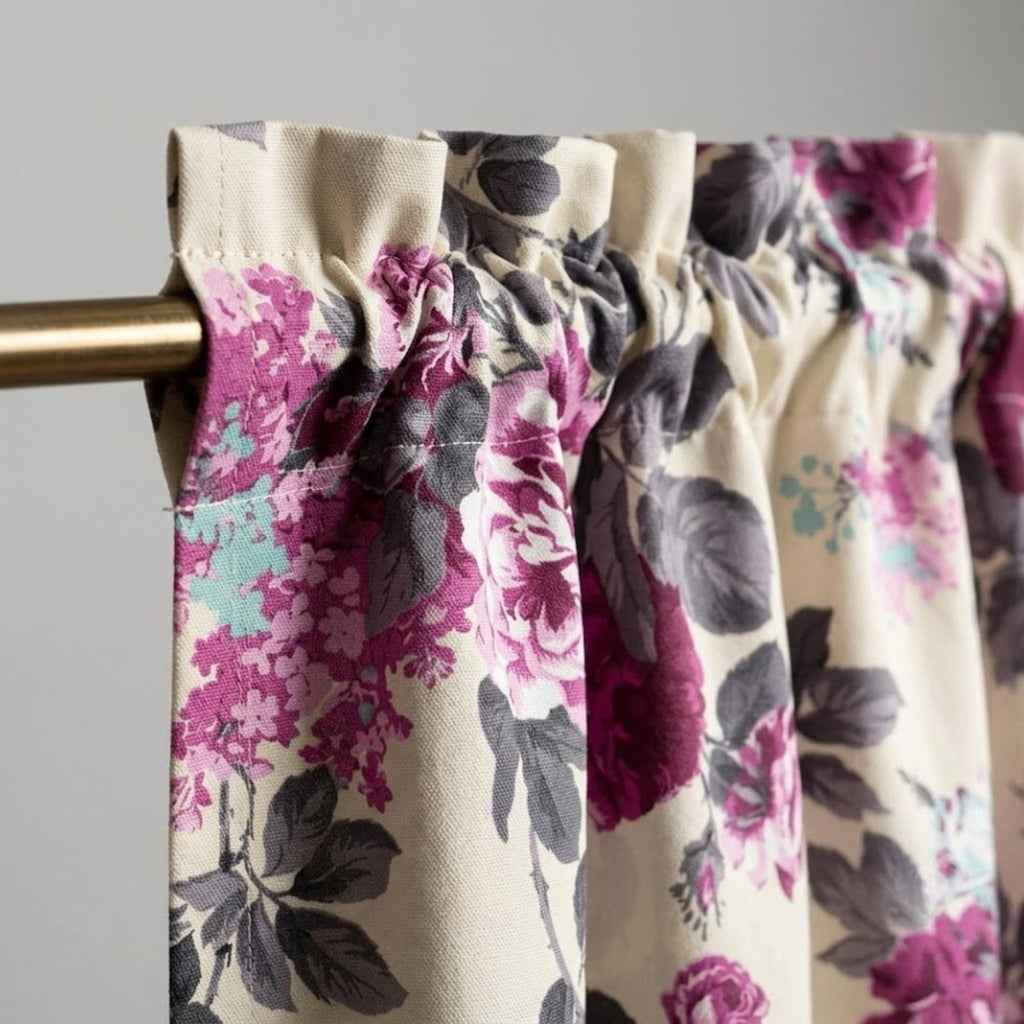 Romantic kitchen window panels