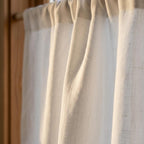 Linen cafe curtain detail
