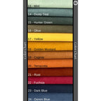 Color chart — colors 13 to 24
