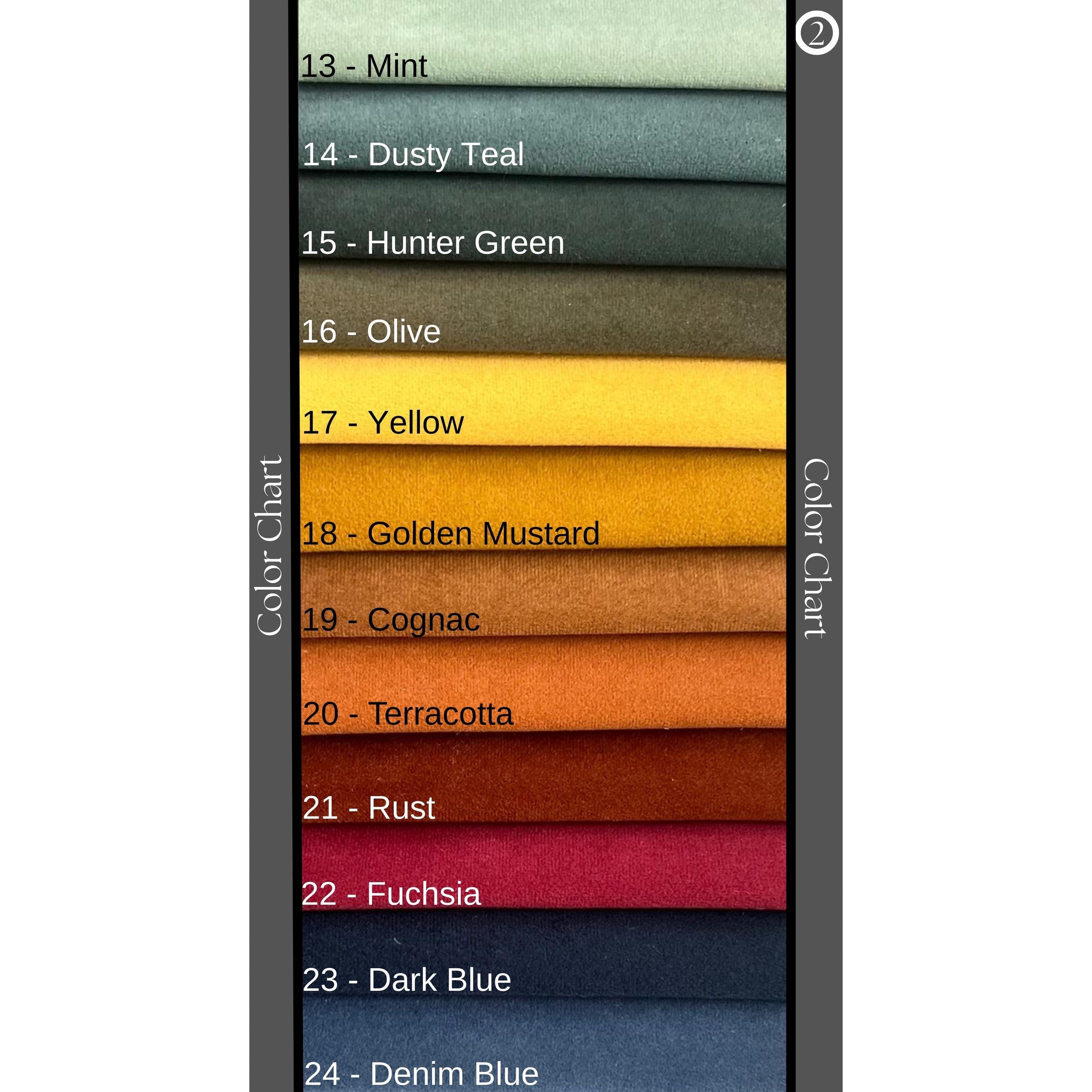 Color chart — colors 13 to 24