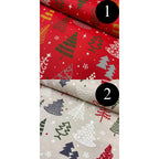 Christmas tree runner color chart — 1 Red, 2 Beige